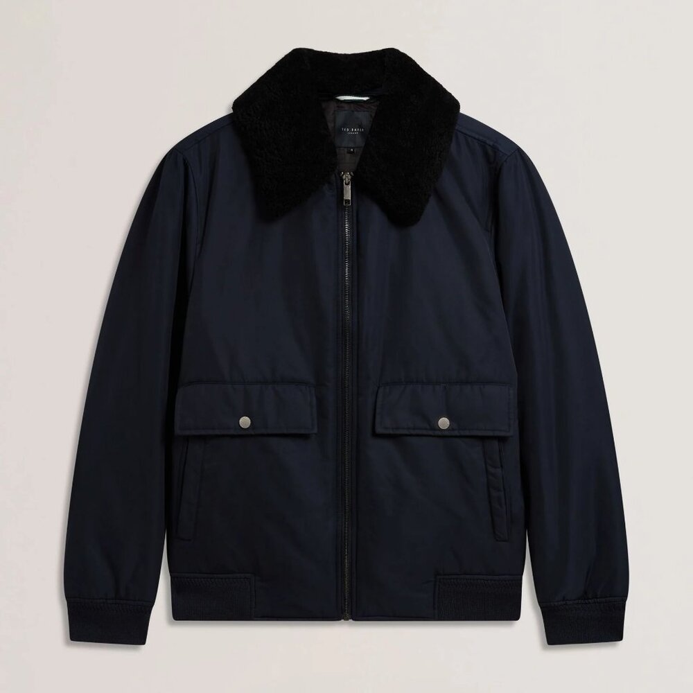 Ted Baker Men's Navy Zip Up Bomber Jacket - X-Large (5) - New with Tags